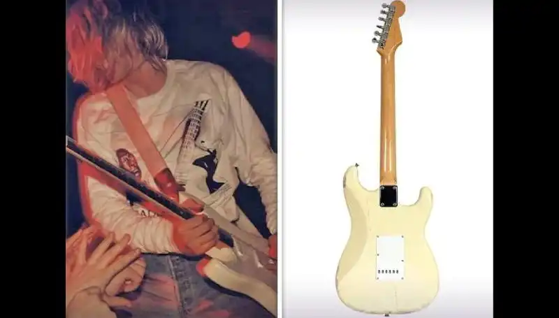 Kurt Cobain'in Konserde Parçaladığı Efsanevi Gitar Açık Artırmada Rekor Fiyata Satıldı